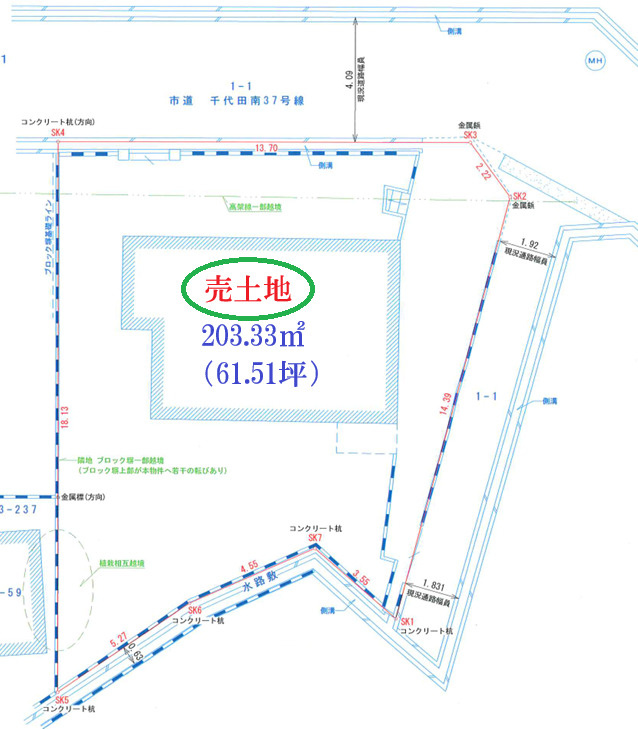 河内長野市千代田南町・売土地の土地図