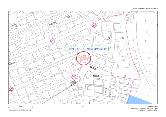 河内長野市千代田南町・売土地の地図