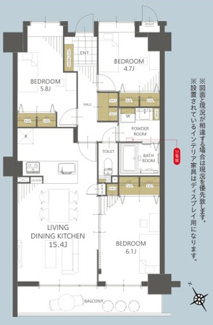 【間取り】 | ロワールマンション福間