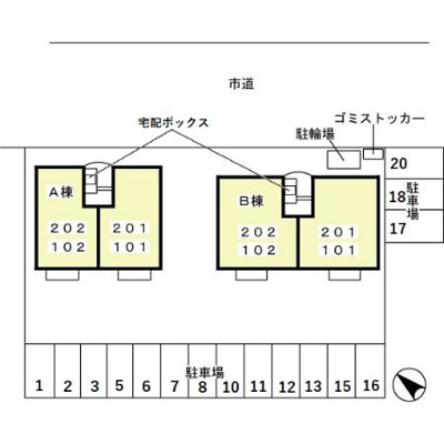【区画図】 | アドニス・フラット　B