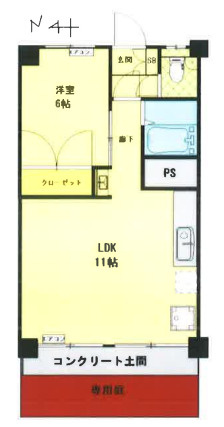 梅里マンションの間取り