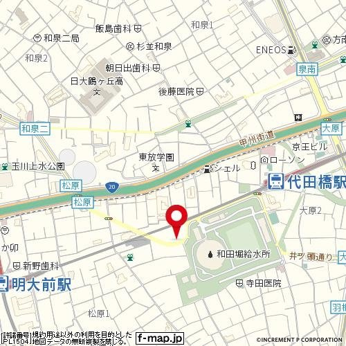 ダイナシティ明大前の地図