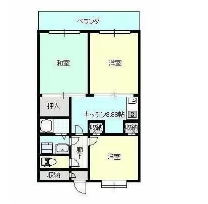 向島ダイヤモンドマンションの間取り
