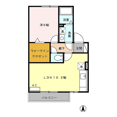 ウィルモア刈草　A棟の間取り