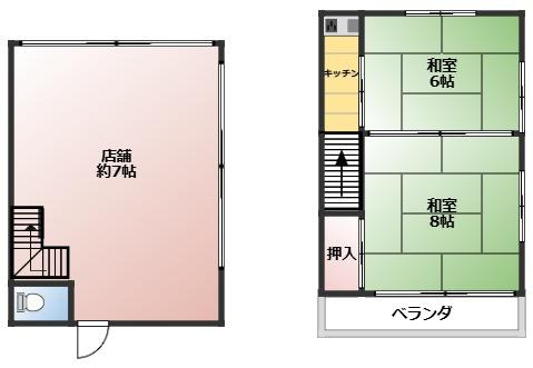 大野台3丁目　店舗付き住宅①