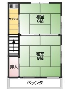 大野台3丁目　店舗付き住宅①の間取り|2階間取図です