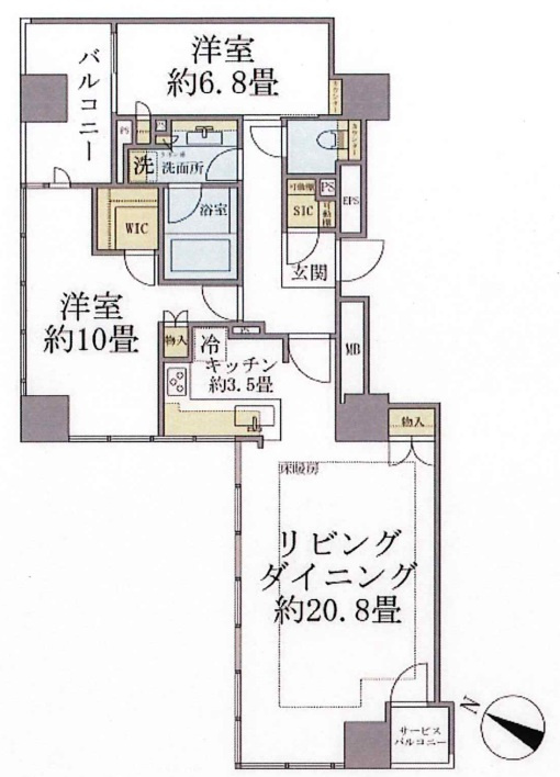 Brillia二番町の間取り