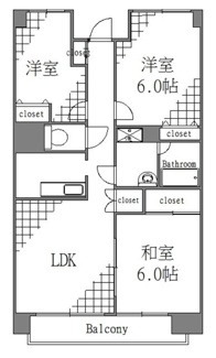 【間取り】 | ビレッジハウス潮見タワー
