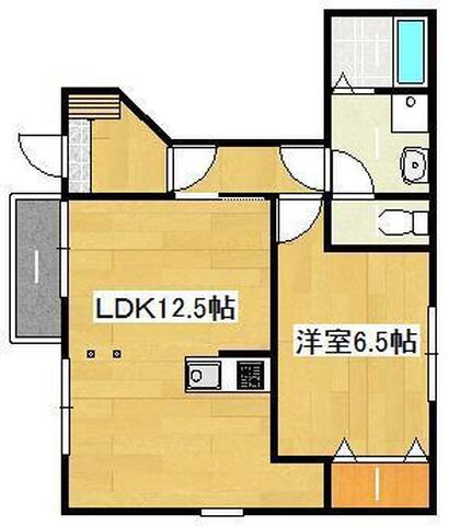 クレストール福泊Ｃ棟の間取り