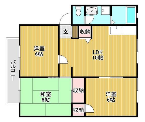 サンビレッジ竜之口B棟の間取り