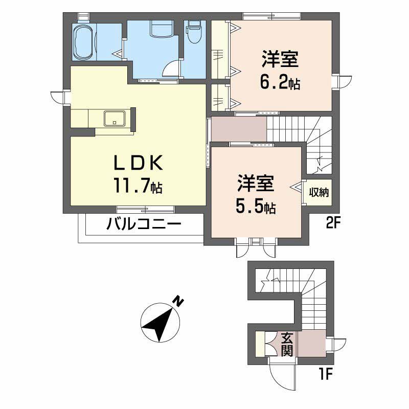 シャーメゾン湊　七番館の間取り