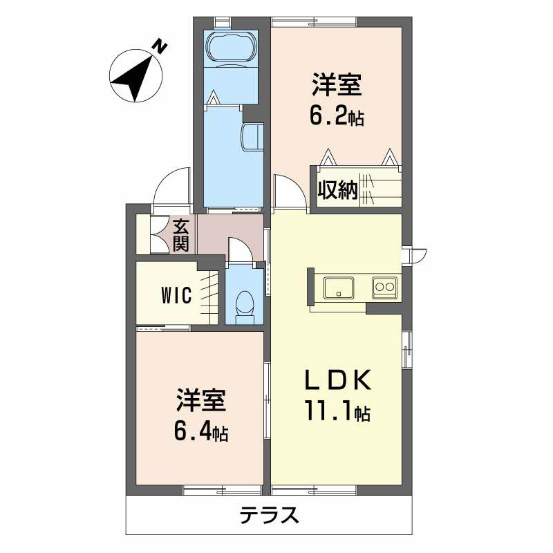 シャーメゾン湊　六番館の間取り