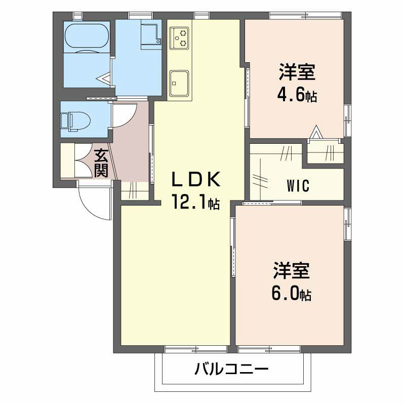 シャーメゾン・湊　弐番館の間取り