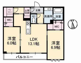 ニューマルセリーノ　A棟の間取り