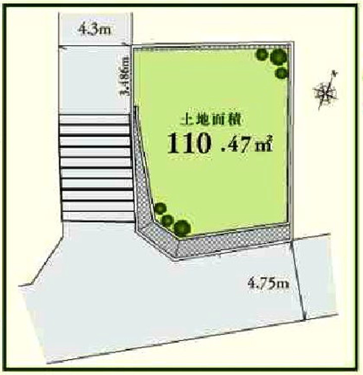 ■BESTie100■角地♪ZEH水準×2駅利用可×土地110.47㎡の区画図