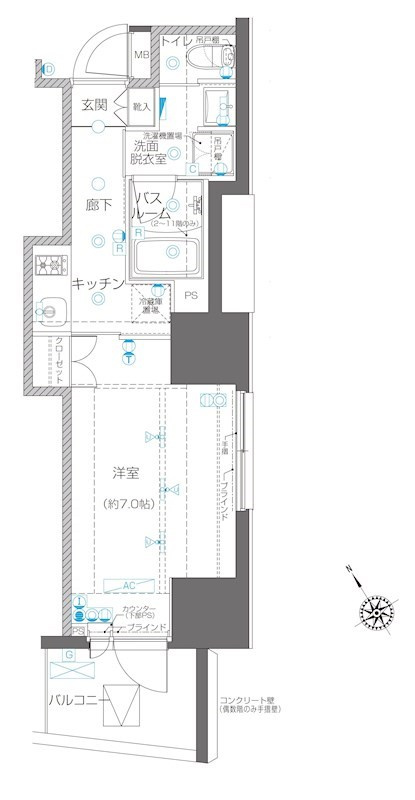 新品家具付きマンション東田町2(KaGood神奈川)の間取り|※間取りと異なる場合は現状を優先します。