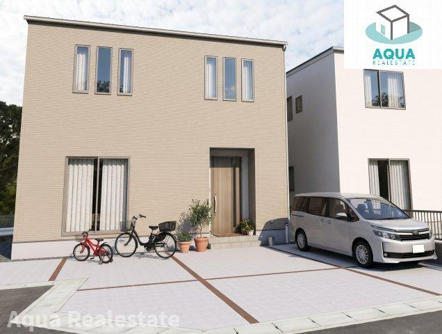 オール電化デザイナーズハウス羽ノ浦町建売㉛の外観パース|現在建築中　2027年2月完成予定☆