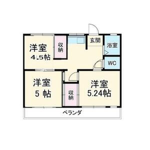 能見ハイツの間取り