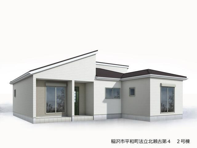 新築戸建て・仲介手数料無料）稲沢市平和町法立北瀬古第４・２号棟の外観パース|完成予想図（外観）
