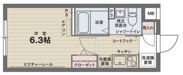 ＣＯＣＯＣＵＢＥ　ＦＵＴＡＢＡの間取り|間取りです。