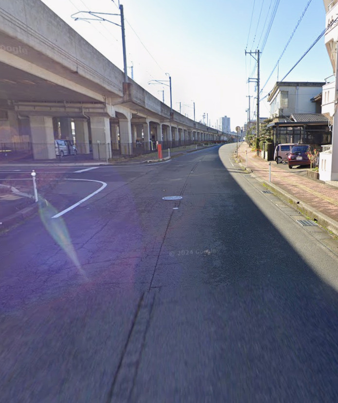 福井市宝永1丁目　土地の前面道路含む現地写真