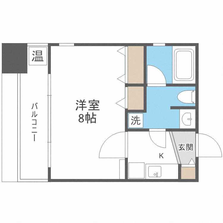 プロスペクト中之島の間取り|プロスペクト中之島　開放感のある間取り