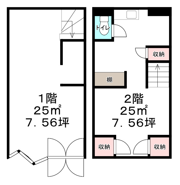 豊中市岡町の店舗事務所の間取り