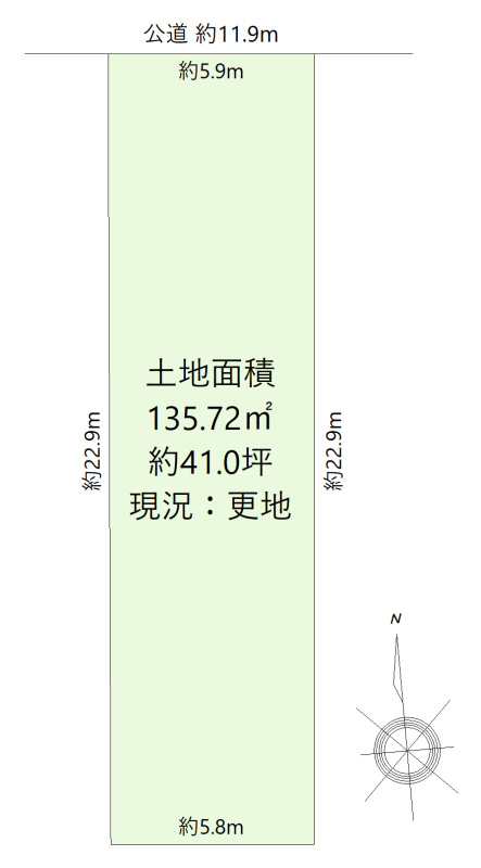 名東区高間町土地の土地図|地形図