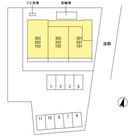レセンテ西浦和の区画図