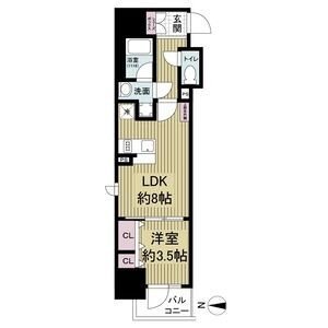 レジュールアッシュ谷町四丁目グランクラス　南大江小学校区の間取り|レジュールアッシュ谷町四丁目グランクラス　間取り
