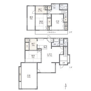 国立市西3丁目戸建の間取り