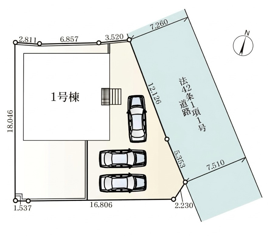 [新築住宅] 本庄市児玉町児玉 第14 全1棟の区画図
