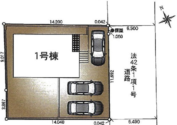 ●中山駅　新築戸建の区画図