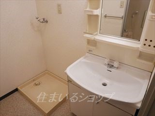 ケンゾービルの洗面所|シャワー付き洗面化粧台