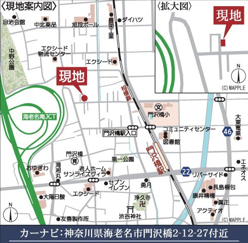 海老名市門沢橋第20　新築1棟の地図