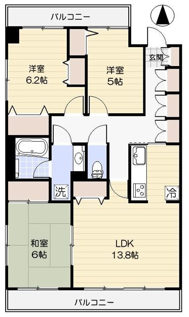 ルーエハイム府中の間取り