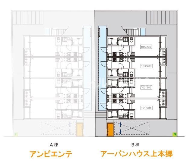 アーバンハウス上本郷の区画図
