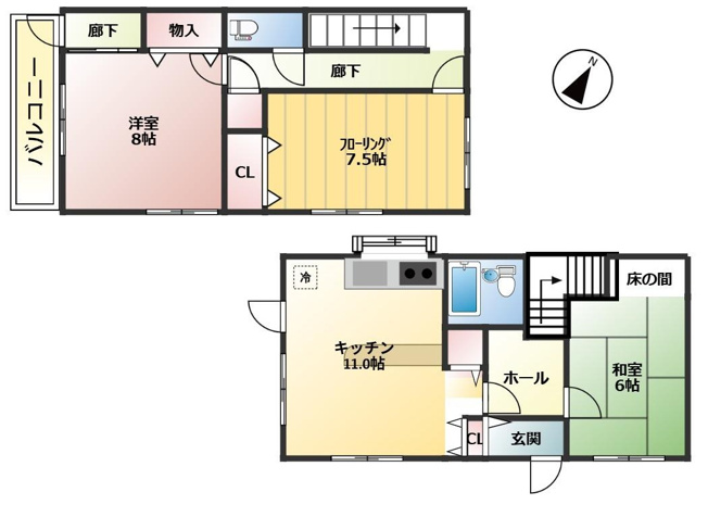 【間取り】 | 関金町売家 | 付属建物間取り図