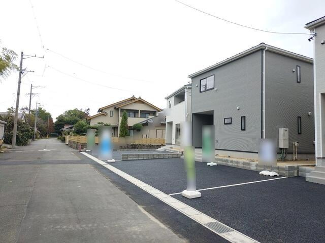 新築戸建て・仲介手数料無料）稲沢市子生和町　第２・2号棟の前面道路含む現地写真