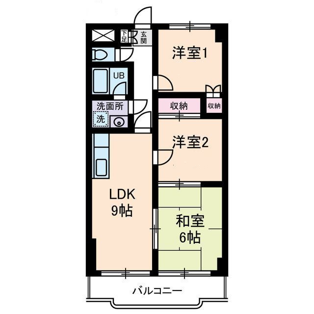 エレガンス綾瀬４の間取り|間取りです。