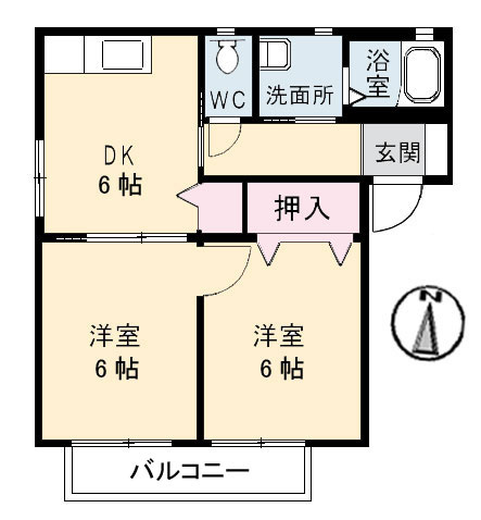 【間取り】 | メイプルガーデン　B棟