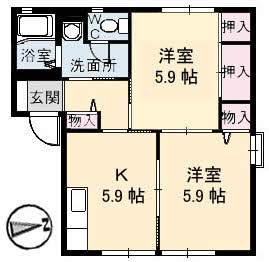【間取り】 | シーサイドオクダ　A棟