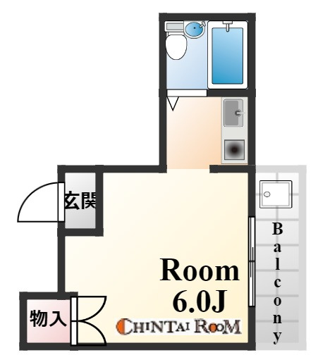 神戸市中央区神若通１丁目のアパートの間取り