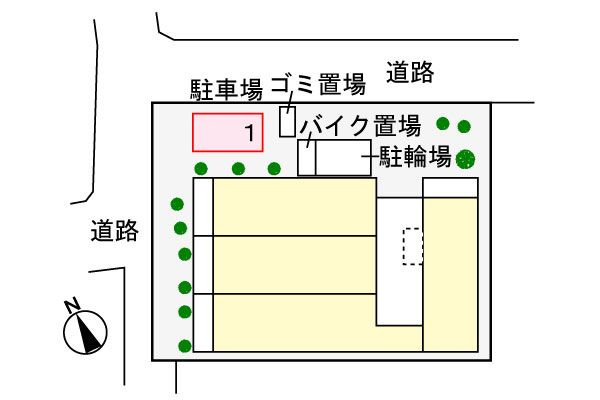 ヴィラージュ北沢の駐車場|駐車場です