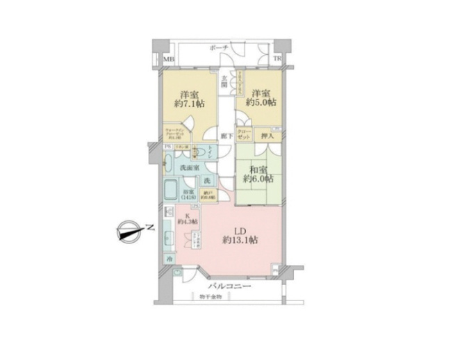 【間取り】 | パークスクエア成増　（成増店） | 東京メトロ有楽町線「地下鉄成増」駅徒歩約5分の近さ
※図面を基に作成しています。現況と異なる場合は現況を優先いたします。