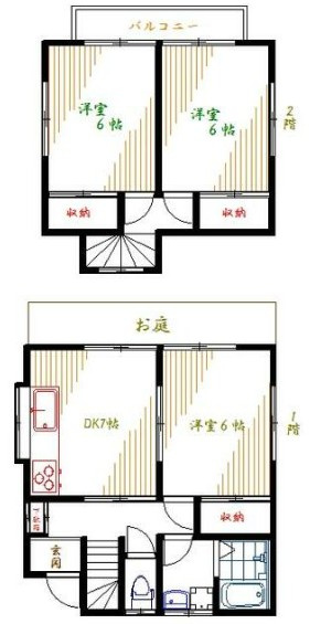 清水3丁目貸家の間取り