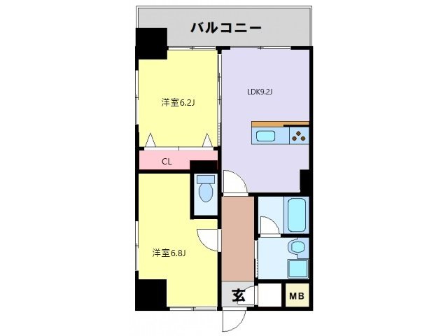 プレジデンスざ旦過の間取り