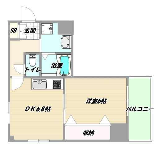 大阪市淀川区木川東３丁目の賃貸マンションの間取り