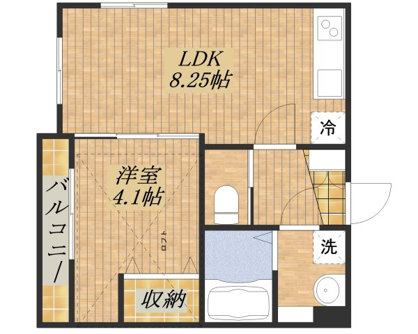 フラットCoCoの間取り