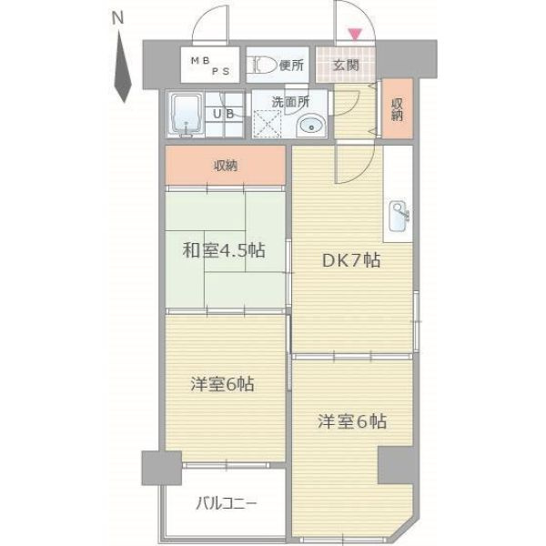 おおきに大阪天満サニーアパートメントの間取り